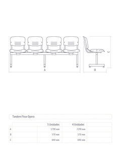 TANDEM OP FISSO X4 ASIENTOS - comprar online