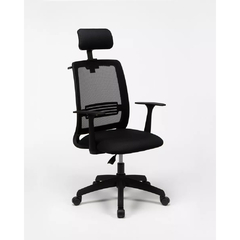 SILLA GERENCIAL EJECUTIVA OFICINA MINT NEGRO CON CABEZAL