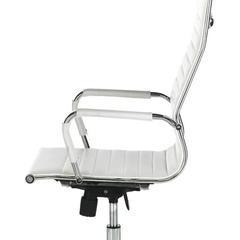 Sillón Gerencial Aluminium Alto Blanco - VIDA HOME