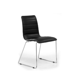 SILLA OFICINA HOGAR LYON TRINEO BASE CROMADA