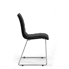 SILLA OFICINA HOGAR LYON TRINEO BASE CROMADA - comprar online
