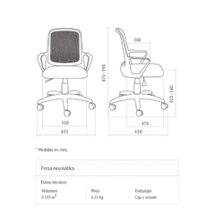 SILLA OFICINA FRESA WHITE BASCULANTE - VIDA HOME