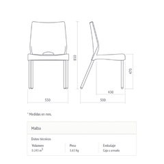 SILLA OFICINA HOGAR MALBA - VIDA HOME