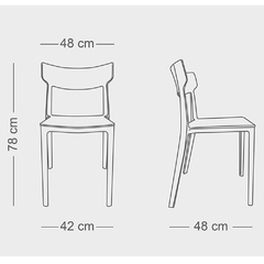 SILLA OFICINA HOGAR RIO X4 - comprar online