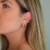 Piercing Fake Quadrado Texturizado Ouro