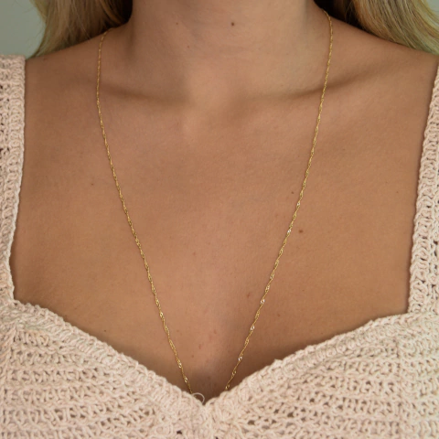 Colar Singapura Torcidinha Ouro 70cm