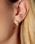 Brinco Argolinha P Listra Cravejada Ouro - SHARE IT! 
