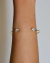 Bracelete Aro Liso com Gota Cristal Ouro