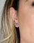 Brinco Ear Cuff Bolinhas Cristais Ródio Branco - comprar online
