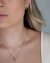 Conjunto Estrela Lisa Ródio Branco