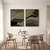 Composição com 2 Quadros Decorativos - Tight green abstract set No. 01 + No. 02 - comprar online