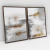 Composição com 2 Quadros Decorativos - Acrylic Grey No. 01 + 02