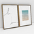 Composição com 2 Quadros Decorativos - Be Brave + Life 05 Retangular - loja online