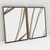 Composição com 2 Quadros Decorativos - Linhas Marrons 02 + 01 - comprar online