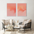 Composição com 2 Quadros Decorativos - Pink motions - abstract set No. 1 + No. 2 - loja online