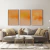 Composição com 3 Quadros Decorativos - Back in chicago orange abstract set No. 01 + No. 02 + No. 03