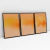 Composição com 3 Quadros Decorativos - Back in chicago orange abstract set No. 01 + No. 02 + No. 03 - comprar online