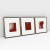 Imagem do Composição com 3 Quadros Decorativos - Red Square 03 + 02 + 01