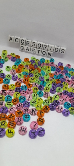Dijes Letras Transparentes Surtidos x25g