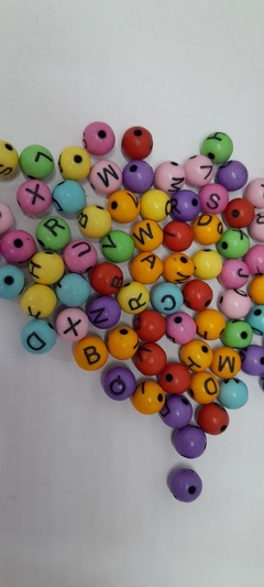 Cuentas Num8 Colores Con Letras Negras x25Grs - comprar online