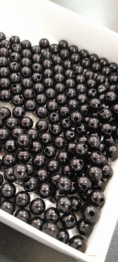 Cuentas Plasticas Negras N6 x25grs