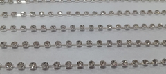Strass ss18 vidrio base plata x5 Metros - comprar online