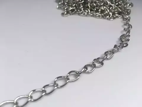 Cadena de hierro x5Metros. Niquelado