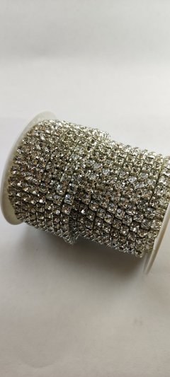 Strass ss18 continuo vidrio base plata x 10y.