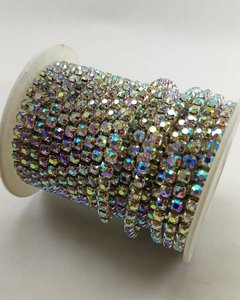 Strass ss18 vidrio boreal continuo x 9 metros plata.