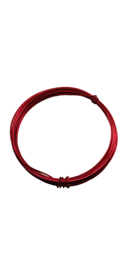 Alambre de aluminio 1 mm x 5 metros rojo.