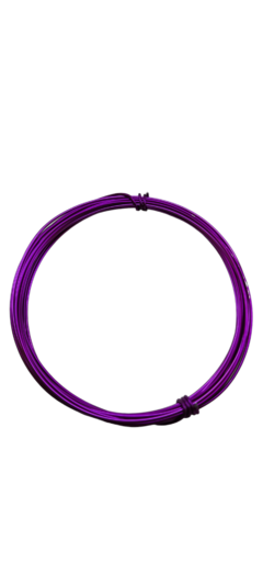 Alambre de aluminio 1 mm x 5 metros violeta.