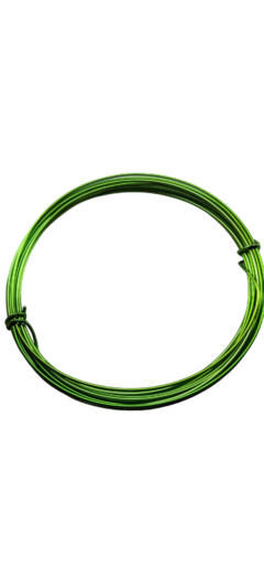 Alambre de aluminio 1 mm x 5 metros verde claro.