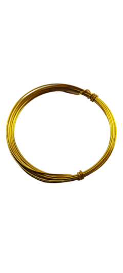 Alambre de aluminio 1 mm x 5 metros oro.