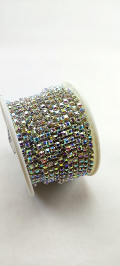Strass 2.2 mm vidrio tornasolado x 10 yardas.