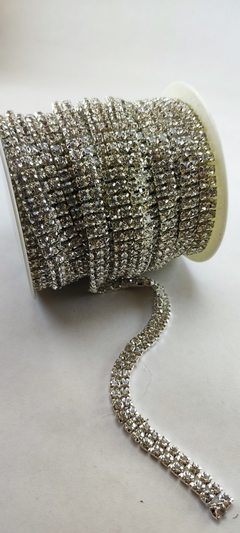 Strass continuo doble 3 mm vidrio x 10 yardas