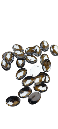 Piedras acrilicas para coser oval 13x18 mm x 50 piezas.