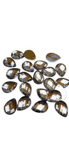 Piedras acrilicas para coser gota 13x18 x 50 piezas.
