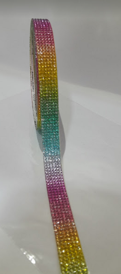 Strass Autroadhesivo 6 lineas multicolor x4,5 metros - comprar online