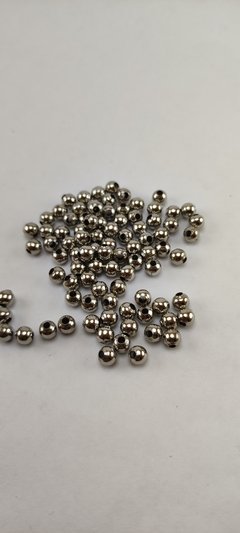 Cuentas metalicas pasantes 6mm x200 piezas.
