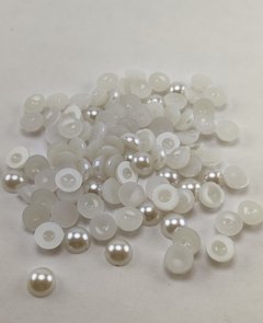 Media perla para pegar 6 mm blanca x 800 piezas.