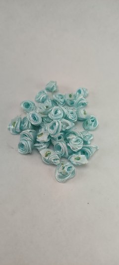 Flor roccoco de raso 7 mm x 100 piezas. - comprar online