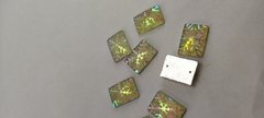 Piedras para coser 13x18 mm plata tornasol x 100 piezas. - comprar online