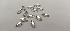 Piedras acrilicas platedas ojo 7x15 mm x 250 piezas!