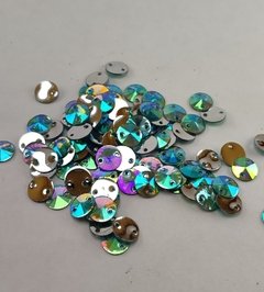 Piedras acrilicas turquesa tornasol 10 mm x 500 piezas.