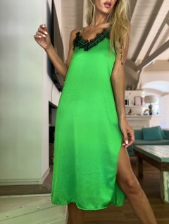 Vestido lencero• LADY green• on internet