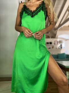 Vestido lencero• LADY green•