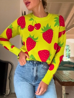 Sweater• FRUTILLITA lima• - LA TIENDA by Me!