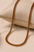 Colar Baguete 5mm 40cm Marrom com Fecho Click ( Folheado a Ouro 18K e Prata 925 )