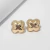 Brinco Flor Cheia Borda Cravejada Folheado a Ouro 18K e Ródio - comprar online