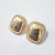 Brinco Quadrado Cheio Borda Cravejada Folheado a Ouro 18K e Ródio - comprar online